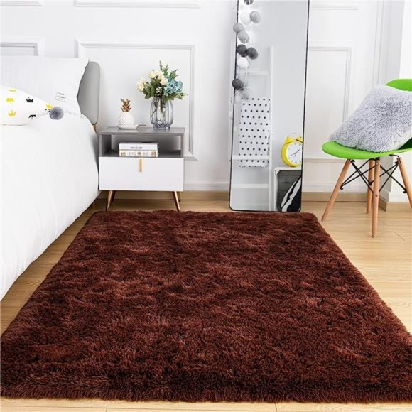 Fluffy Area Rugs, Super Soft Shaggy Rug Fuzzy Long Fur Carpets for Bedroom Decor - Picture 6 of 7